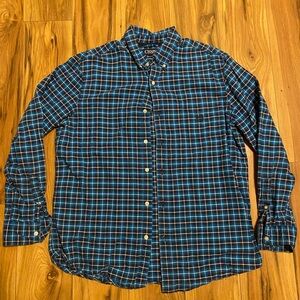 Chaps Navy and Red Checkered Men's Shirt